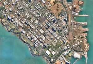 Aerial photograph of Darwin’s CBD.