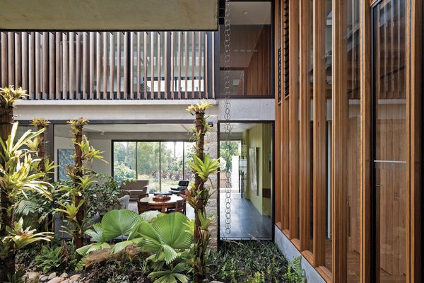 Unlike many Sydney homes, Garden House turns inward and is wrapped around a central courtyard.