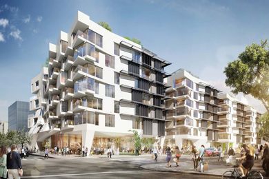 At 500 Broadway, a mixed-use development in Santa Monica, California, an innovative prefabricated steel moment-frame facilitates the plasticity desired to strengthen the connection between home and street. Collaborator: Large Architecture (architect of record).