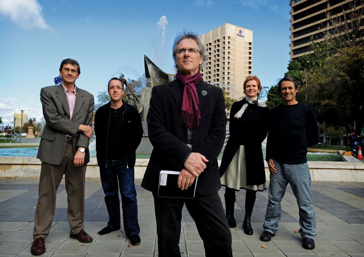 From left to right: Richard Hanslip, Perry Lethlean, Kevin Taylor, Kate Cullity and Peter Tonkin (also known in the TCL studio as the “rockstar” shot.)