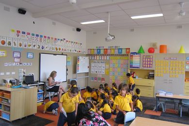 Ecophon ceiling tiles at Holy Family Primary School.