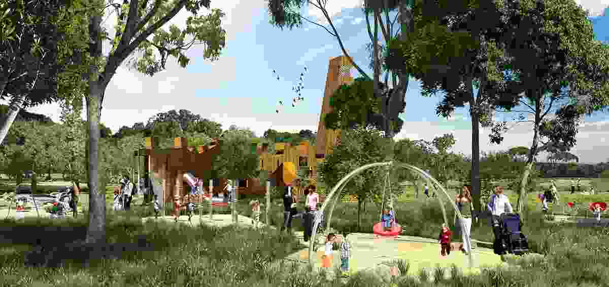 A playground at the proposed Bungarribee Super Park by JMD Design and Western Sydney Parklands Trust.