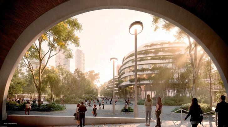 Directly behind Arden Station, the precinct is set to include an extension of the University of Melbourne’s Melbourne School of Design, to be known as MSD+.