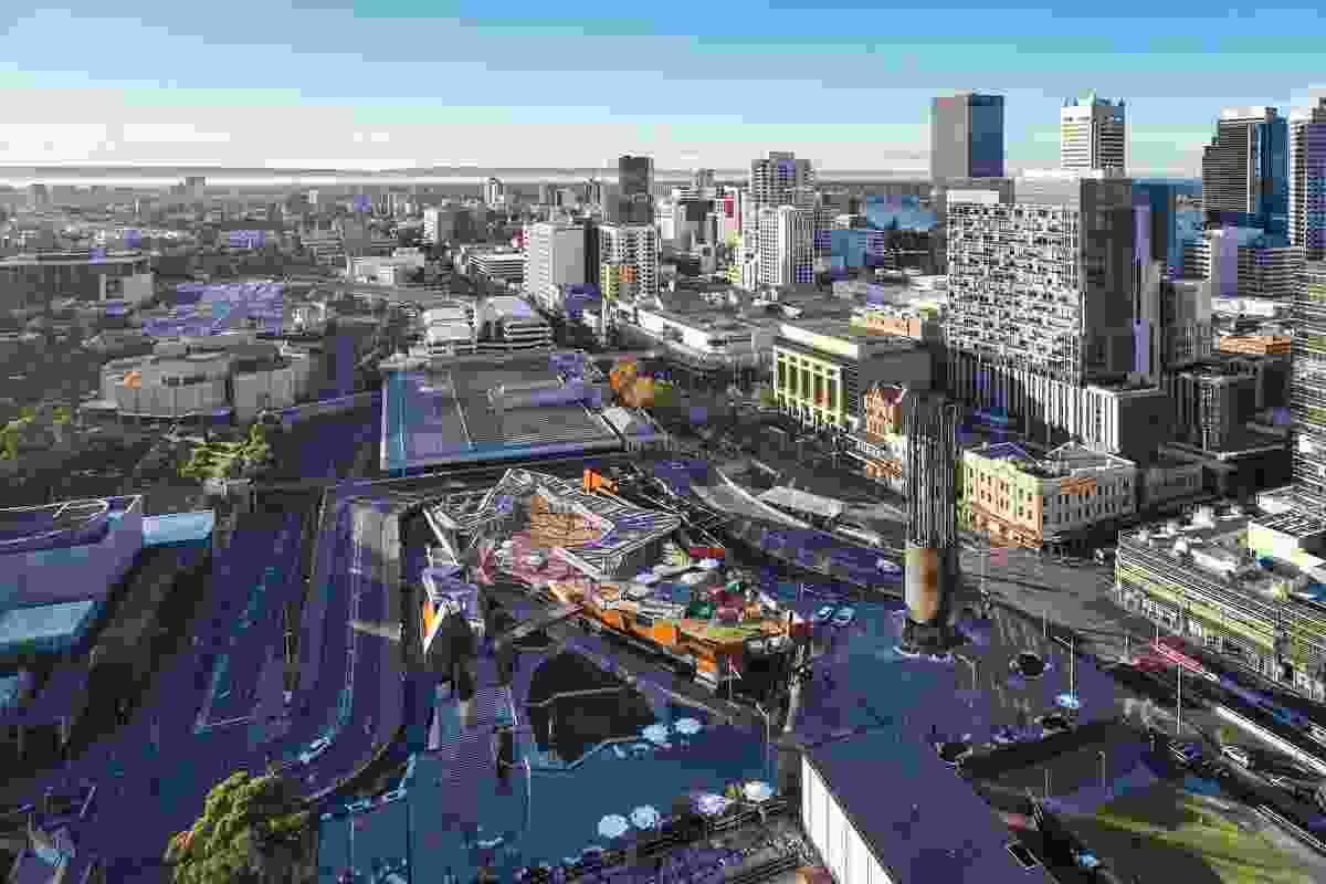 Yagan Square by Lyons in collaboration with Iredale Pedersen Hook Architects and Aspect Studios.