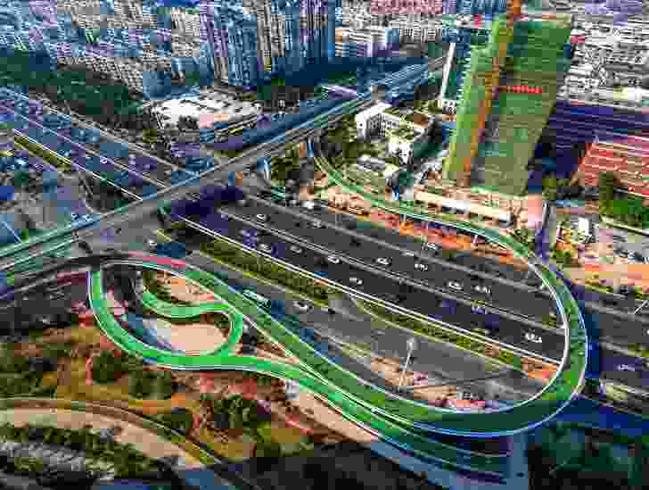 Xiamen Bicycle Skyway (Xiamen, China) by Dissing and Weitling.