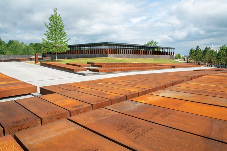 The National Memorial for Peace and Justice in Alabama (2018), by Mass in collaboration with the Equal Justice Initiative, is the first national memorial to victims of lynching in the US.