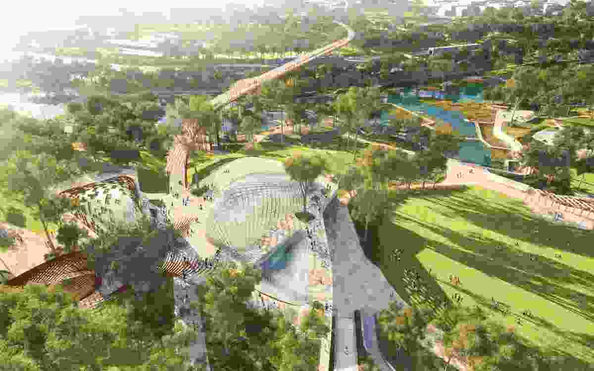 Indicative image from the Victoria Park Draft Vision, featuring the planned cultural centre.