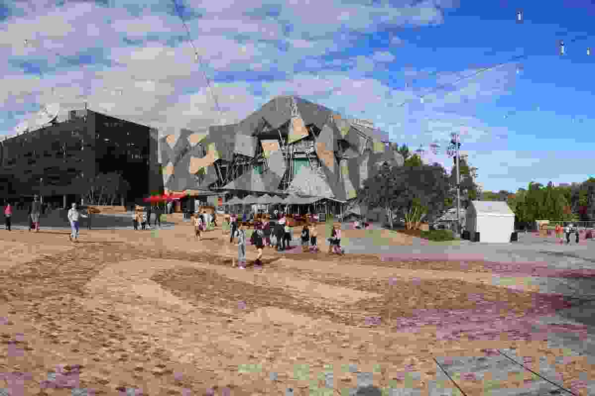 Federation Square designed by Lab Architecture Studio and Bates Smart, completed in 2002.