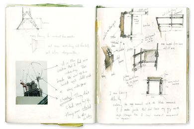 A spread from the sketchbook of Nikolas Koulouras, as part of a first-year architecture studio at the University of Western Australia in 1991. His project was featured in a recent publication celebrating the architecture school’s fifty-year anniversary.