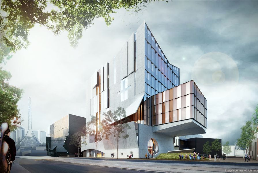 The proposed Melbourne Conservatorium of Music designed by John Wardle Architects.