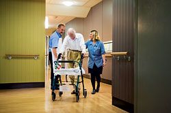  The wide corridors allow ease of movement from the wards to facilities like the gym and dining room. Image: John Gollings 