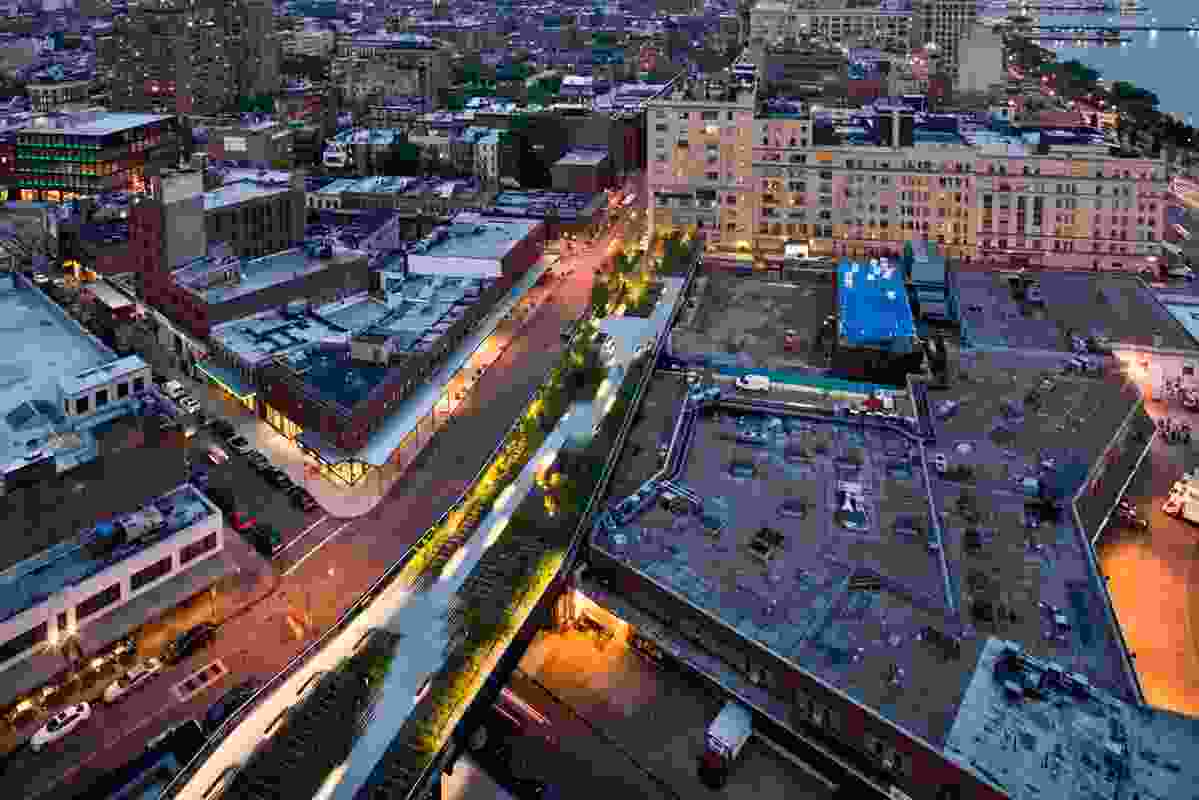 The Highline runs through the industrial Meatpacking District in West Manhattan.
