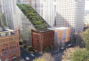 The 430 Pitt Street building, designed by BVN.