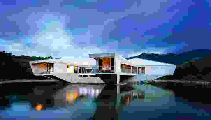 Stamp House (2013): A sustainable dwelling in its own private lake/wetland.
