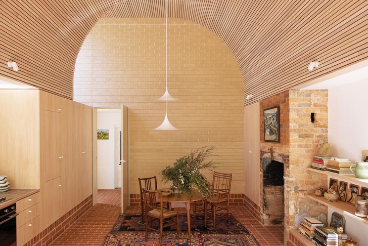 In the extension to Harriet’s House (2022), SO: Architecture chose to maximize the volumetric capacity of the building rather than the programmatic potential by adding a vault that celebrates light and materiality. Artworks (L–R): Josey Kidd-Crowe, unknown.