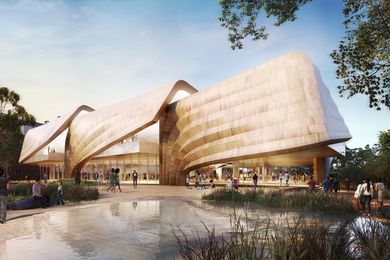 The proposed Aboriginal Art and Cultures Centre by Diller Scofidio and Renfro and Woods Bagot.
