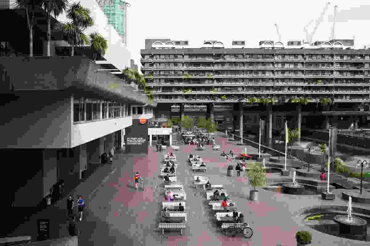 Public space in the Barbican complex, by Chamberlin, Powell and Bon.