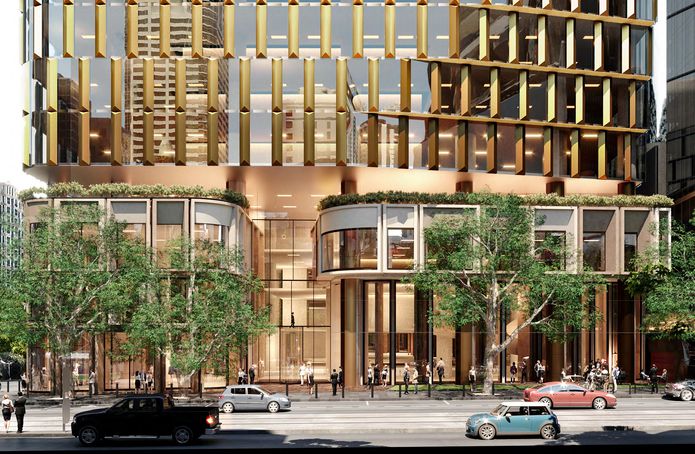 The 34-storey mixed-use development at the south-western end of Collins Street, designed by Cox Architecture and Gensler Architecture.