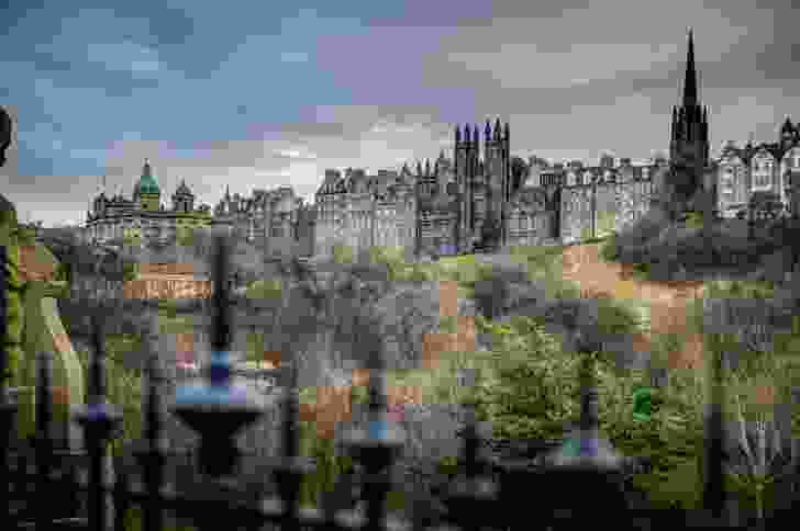 The Royal Mile as seen from West Princes Street Gardens.