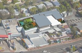 Aerial view of the new rooftop child care facility