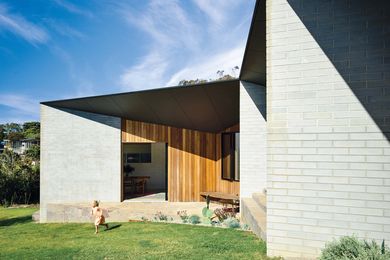 The overhangs of the polygonal roof have been carefully calculated for passive solar shading.