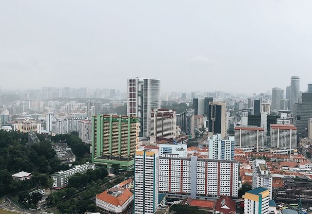 The view from the top of Pinnacle at Duxton.