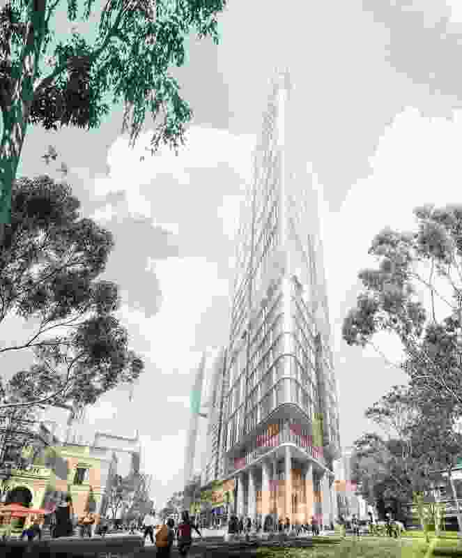 JPW's design for Aspire Tower, Parramatta Square. 