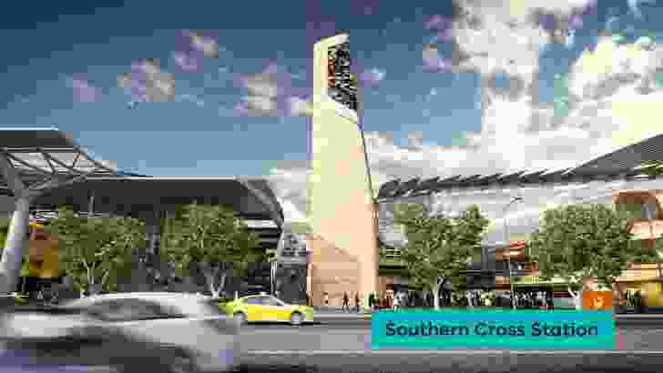 A proposed new interchange at Southern Cross Station by Cox Architecture.