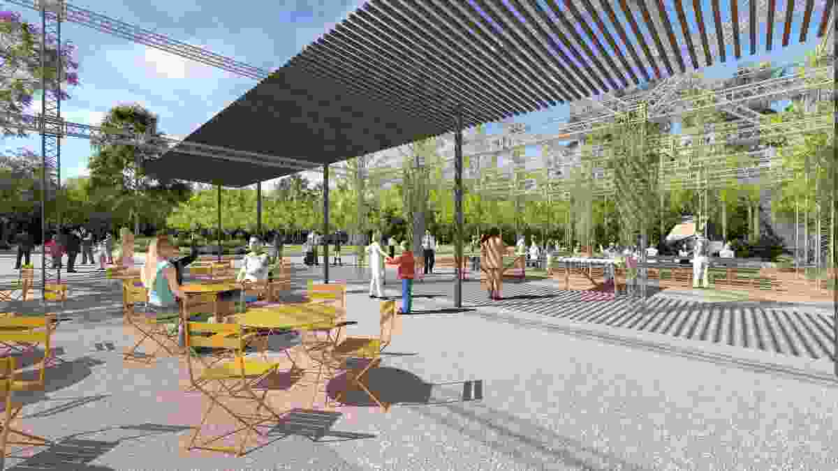 A winter garden in the proposed University Square redevelopment.