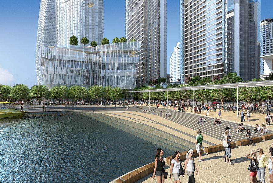 The proposed harbour cove at Barangaroo South.