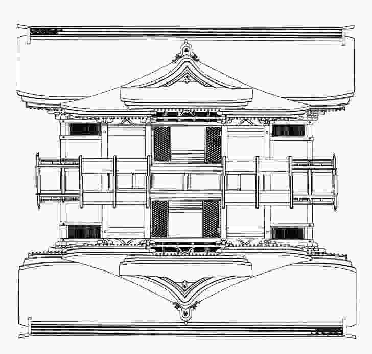 Artist’s drawings for Reflection Model (Itsukushima) 2013–14
