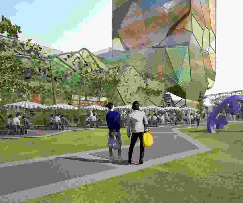 Design concept for the proposed gallery in the Gold Coast Cultural Precinct.