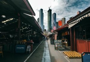 New residential towers along Melbourne’s Elizabeth Street as viewed from Queen Victoria Market.