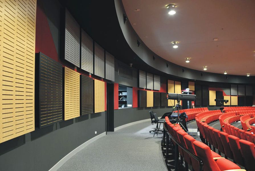 CBM Sustainable Group specified Supawood's Supacoustic NCK wall panels for the new performing arts theatre.
