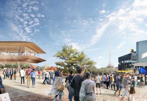 The proposed Apple Federations Square store by Foster and Partners.