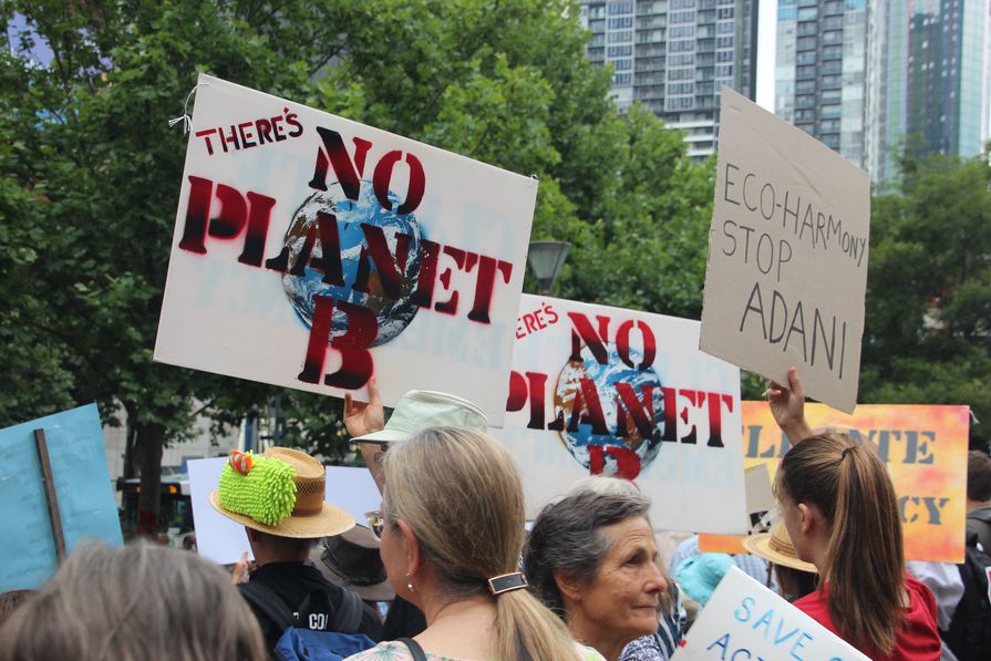 A previous climate march in Melbourne.
