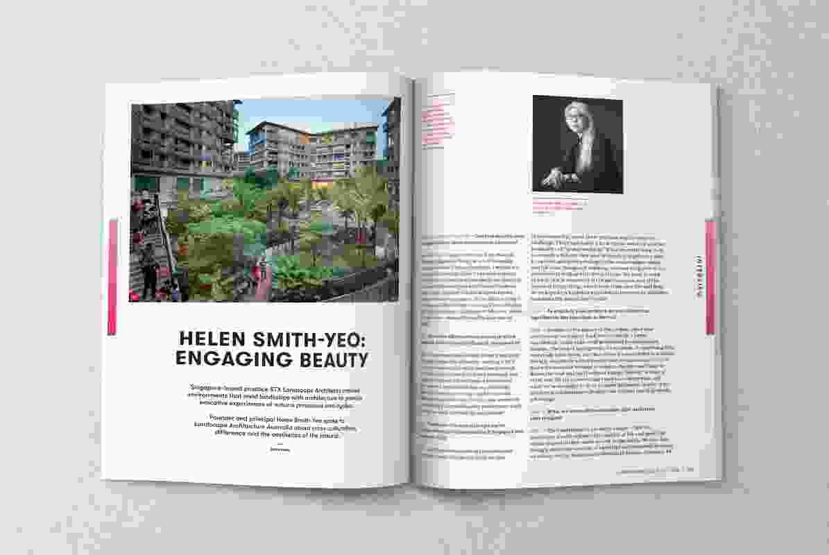 A spread from the February 2019 issue of Landscape Architecture Australia.