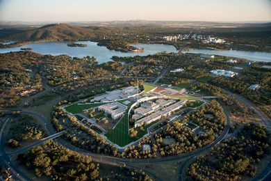 Parliament House by Mitchell Giurgola and Thorp.