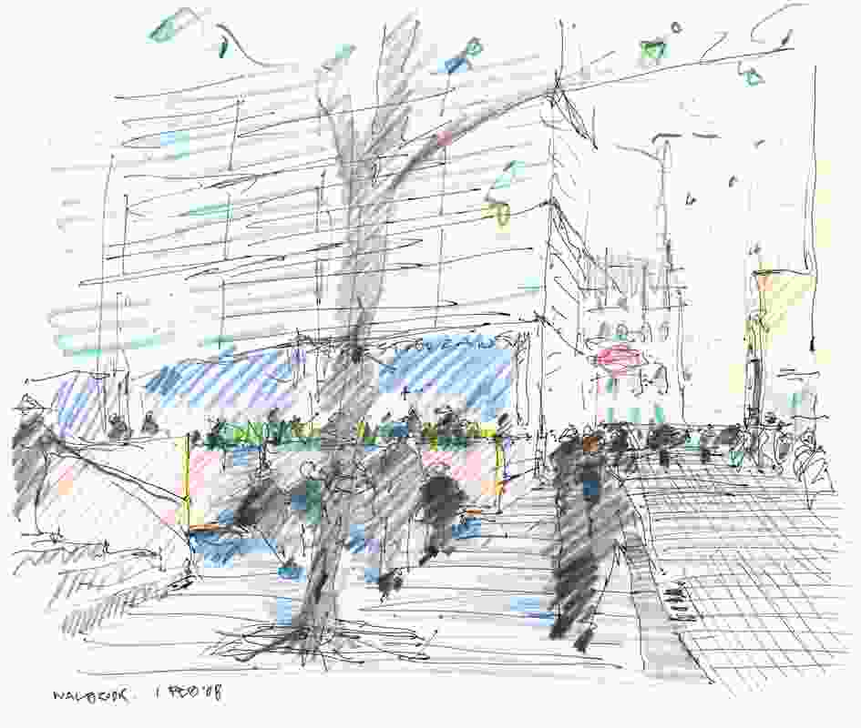 A drawing from Drawing for  Landscape Architecture: Sketch to Screen to Site.