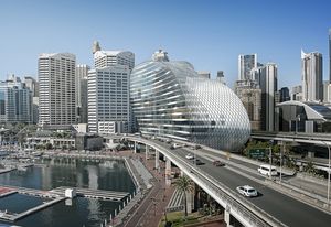 Hassell's proposal for the Ribbon at Sydney’s Darling Harbour was recommended for approval by the NSW Department of Planning and Environment in June 2016, despite drawing “serious concerns” about the building’s bulk and impact on public space.