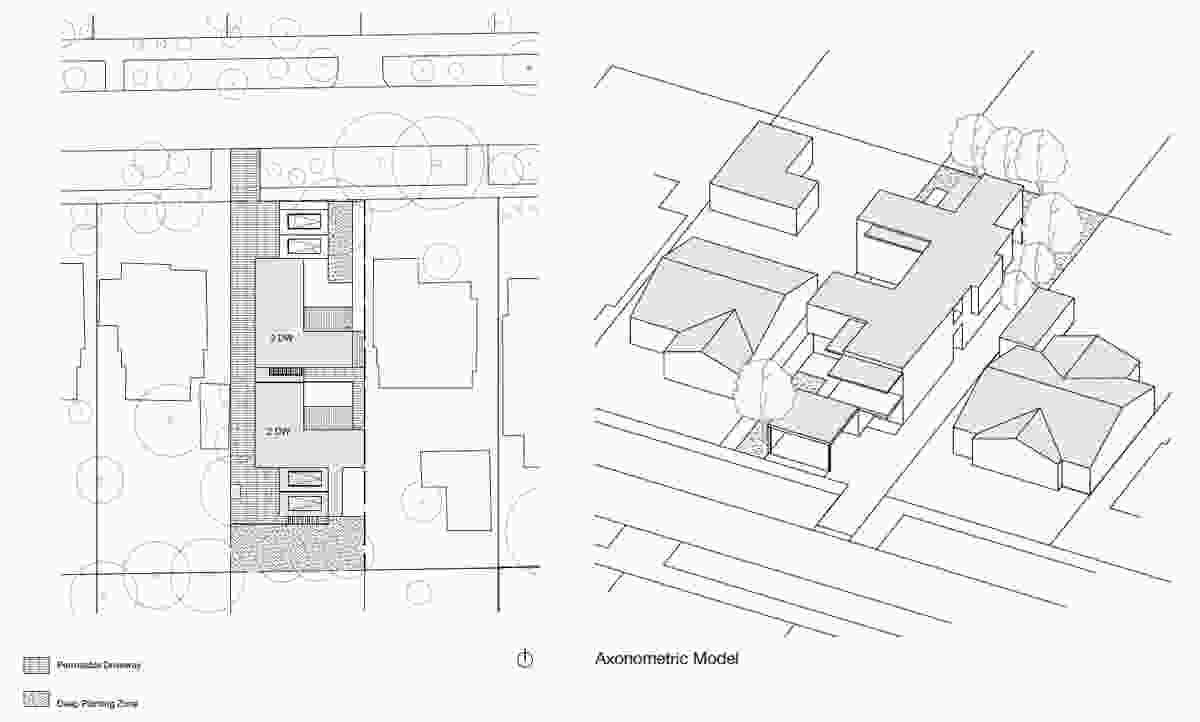 Modelling for maisonette-style dwellings by Bernard Seebar Architects.