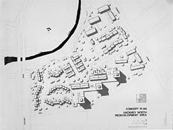Concept plan
for Hackney North
redevelopment
area, from the early
1970s, by the South
Australian State
Planning Authority.