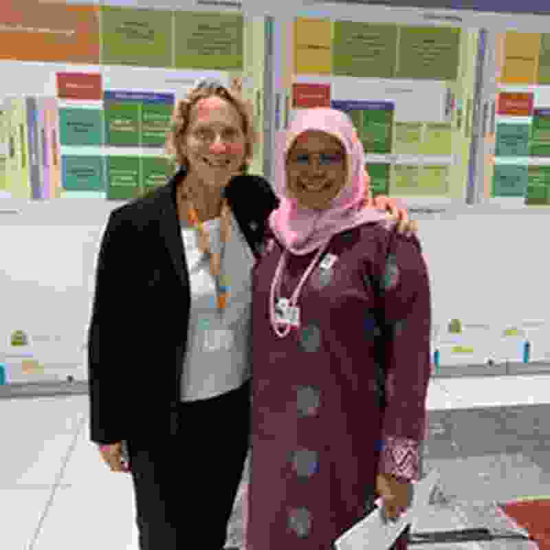 The author and Maimunah Sharif, executive director of UN-Habitat.