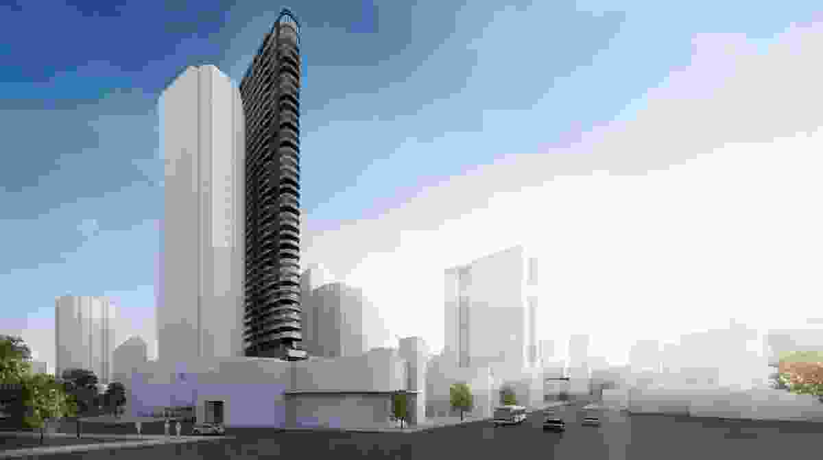 Proposed residential tower at 466 Ann Street, Brisbane, by Rothelowman.
