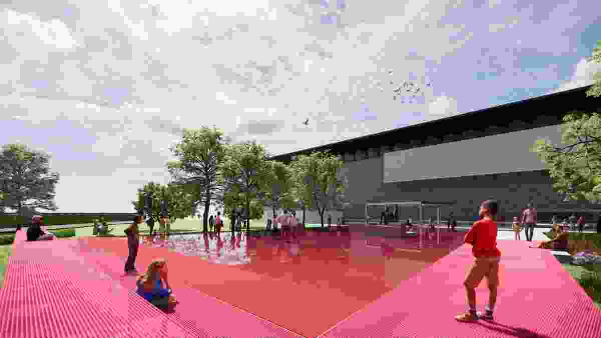 NGV's pink pond installation to open in November ArchitectureAu