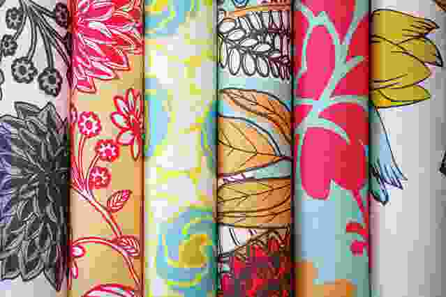 Floral fabric designs by Saskia Rysenbry and Abigail Borg from Sparkk.