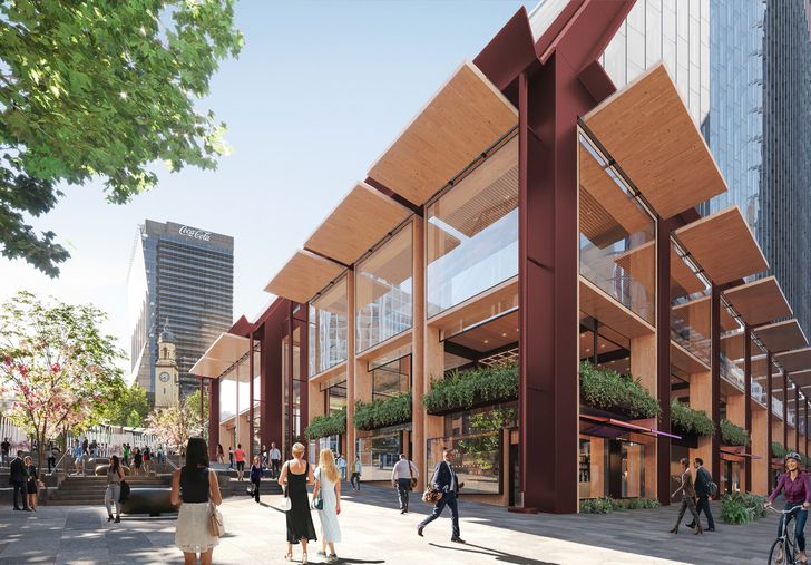 The proposed development designed by Bates Smart will create the largest publicly accessible space in North Sydney.