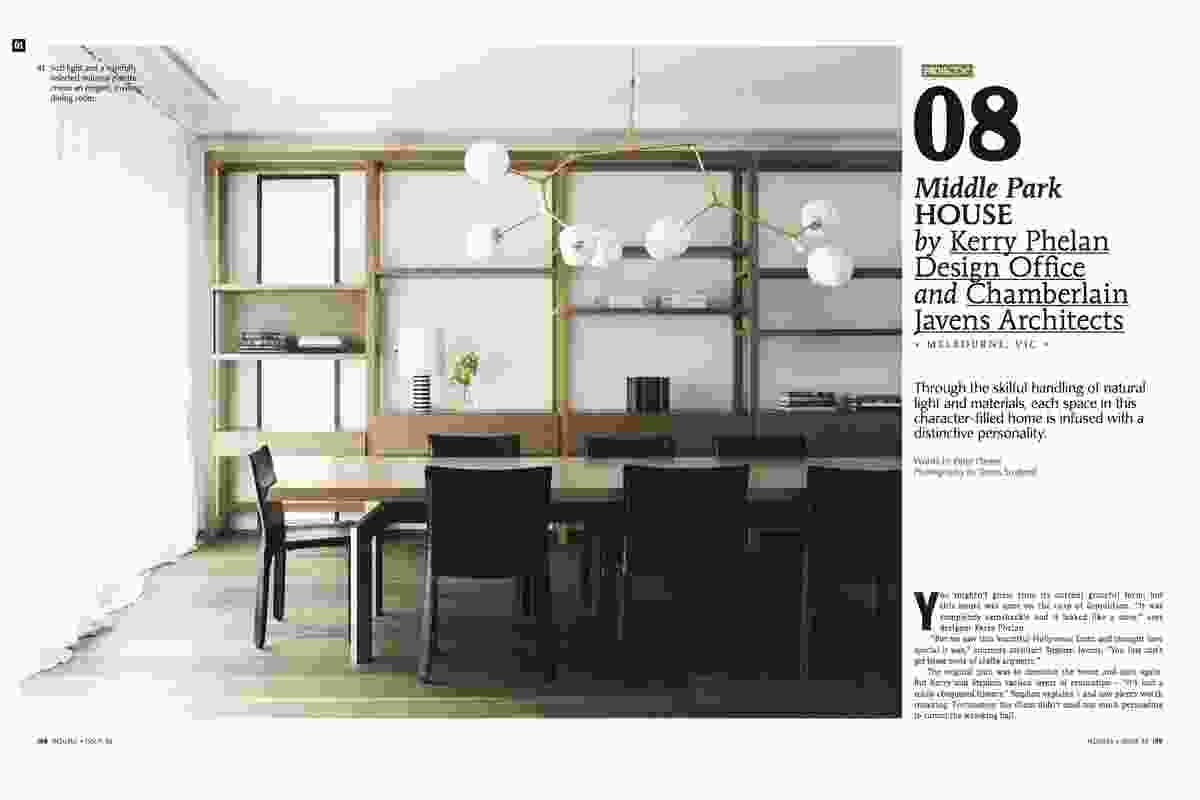 Houses 90 preview: Middle Park House by Kerry Phelan Design Office and Chamberlain Javens Architects.
