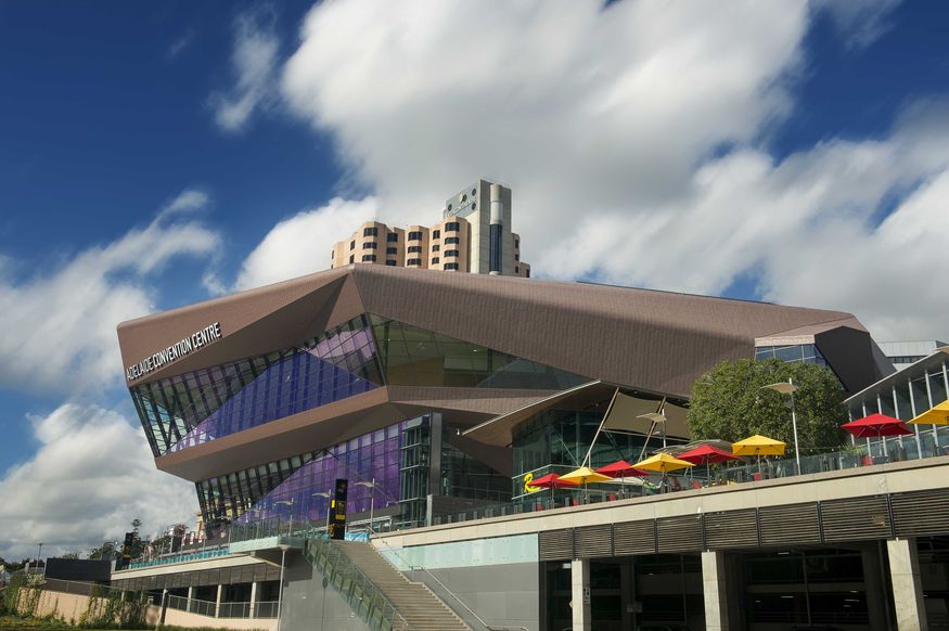 Rock formation-inspired building completes the Adelaide Convention ...