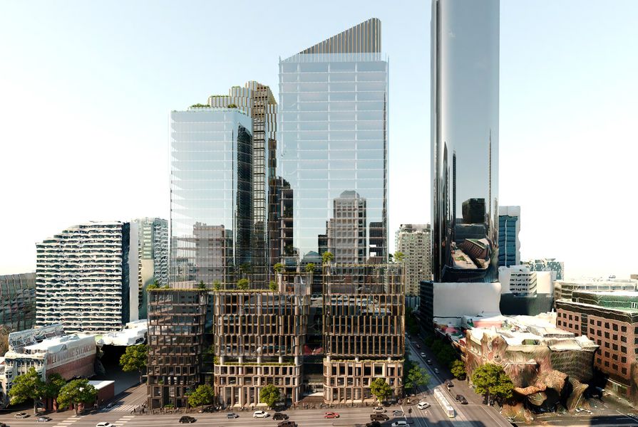 The 34-storey mixed-use development at the south-western end of Collins Street, designed by Cox Architecture and Gensler Architecture.